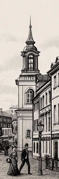 Altstadtstraße. Illustration für die Site. 