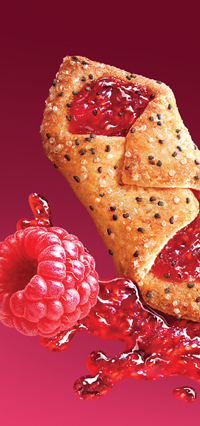 Biscuits with raspberry jam. Retouch. Illustration.